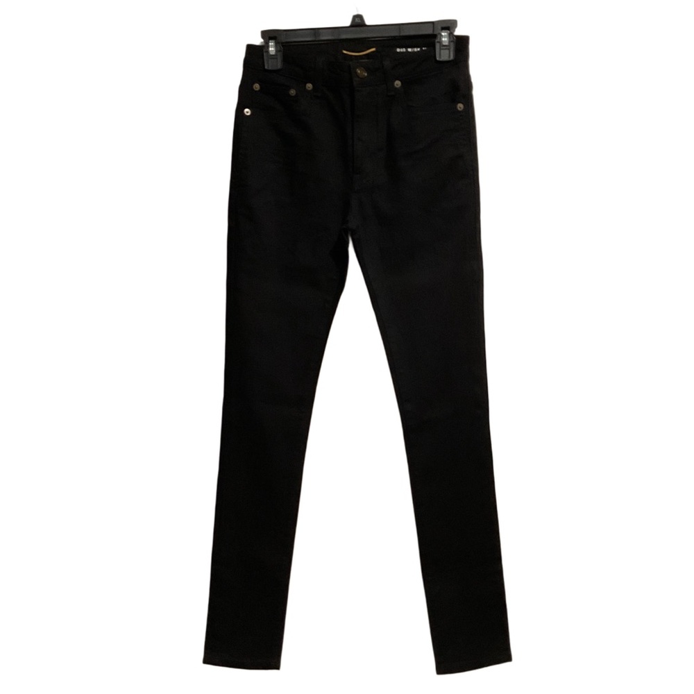 Saint Laurent Paris Women’s Skinny Jeans Black D05 W/SK-MW‎ Mid-Rise